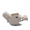 obaby madison swivel glider recliner chair teddy fabric truffle 7