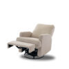 obaby madison swivel glider recliner chair teddy fabric truffle 2