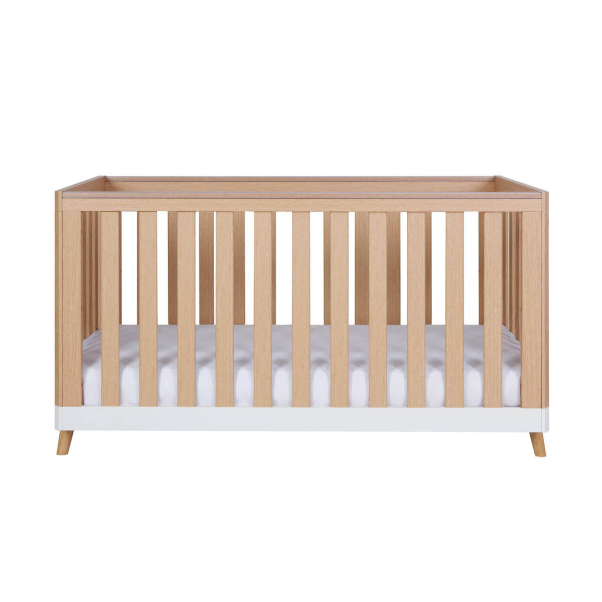 Tutti Bambini Hygge 2 Piece Nursery Furniture Set with Cot Bed & Chest Changer - White/Light Oak - Image 13