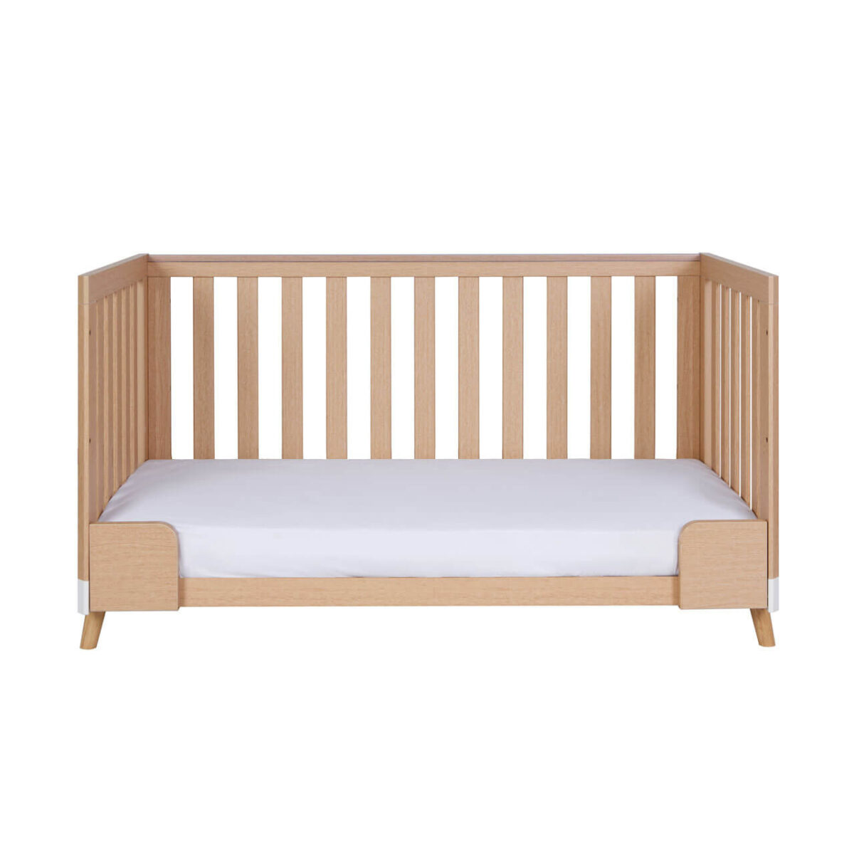 Tutti Bambini Hygge 2 Piece Nursery Furniture Set with Cot Bed & Chest Changer - White/Light Oak - Image 9
