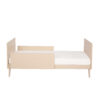 Babymore Dante Cot Bed converted to toddler bed with full safety panels and sleek design.