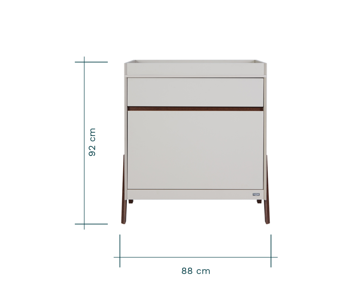 Fuori Chest Changer - White Sand & Warm Walnut 4