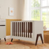 Fuori Mini Cot Bed - White Sand & Warm Walnut 12