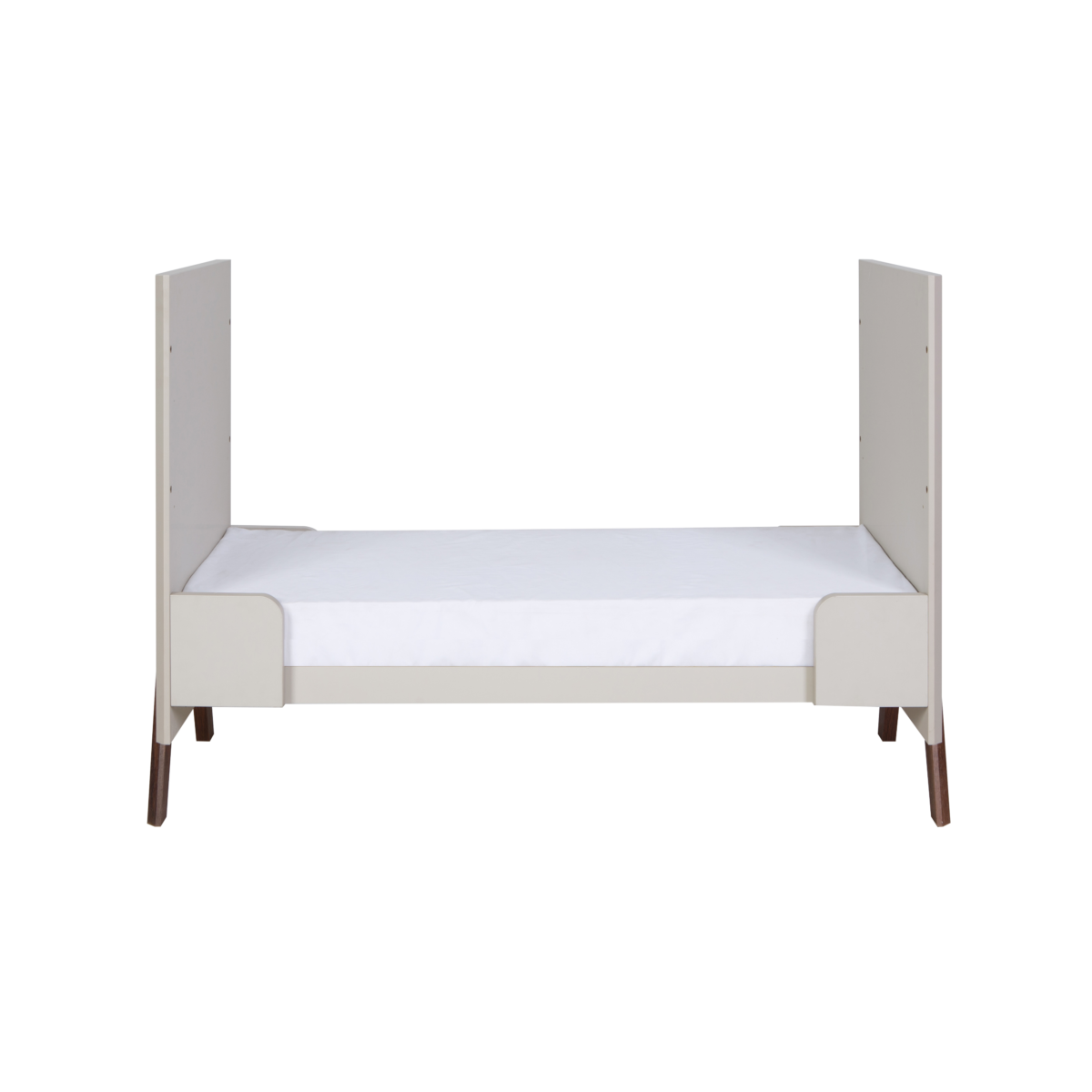Fuori Mini Cot Bed - White Sand & Warm Walnut 4