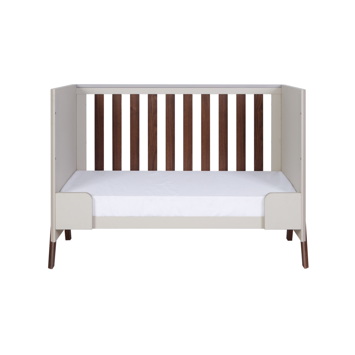 Fuori Mini Cot Bed - White Sand & Warm Walnut 5
