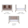 Fuori Mini Cot Bed - White Sand & Warm Walnut 6