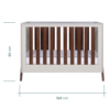 Fuori Mini Cot Bed - White Sand & Warm Walnut 8