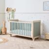 Kuba Cot Bed in Pickled Oak & Sage Weave 1