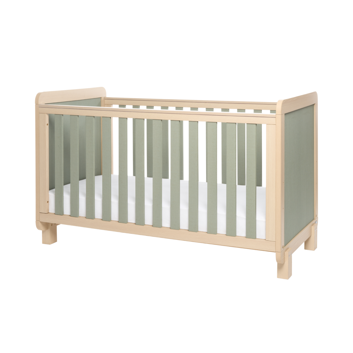 Kuba Cot Bed in Pickled Oak & Sage Weave 17