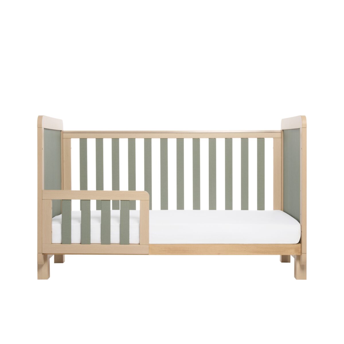Kuba Cot Bed in Pickled Oak & Sage Weave 19