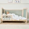 Kuba Cot Bed in Pickled Oak & Sage Weave 8