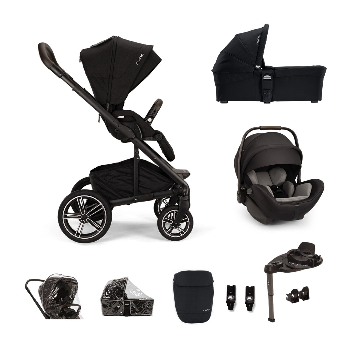 Nuna MIXX NEXT with ARRA FLEX & Base Curv - Caviar