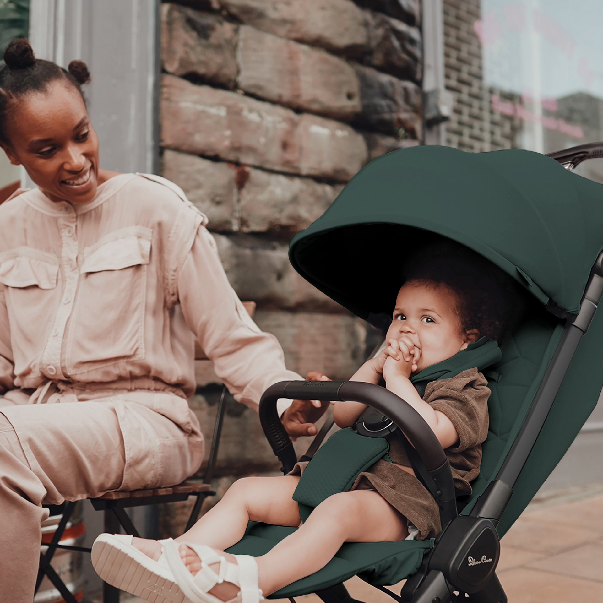 Silver Cross Clic 2 Stroller with Silver Cross Universal Footmuff | Connifer - Image 2