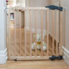 Clippasafe Extendable Dual Fix Wooden Baby Stair Gate securely fitted in a doorway.