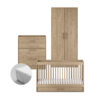 Silver Cross Geneva 4 Piece Nursery Furniture set with cot bed, dresser, wardrobe & Mattress