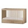 Silver Cross Geneva Cot Bed - Natural Oak whit white back ground