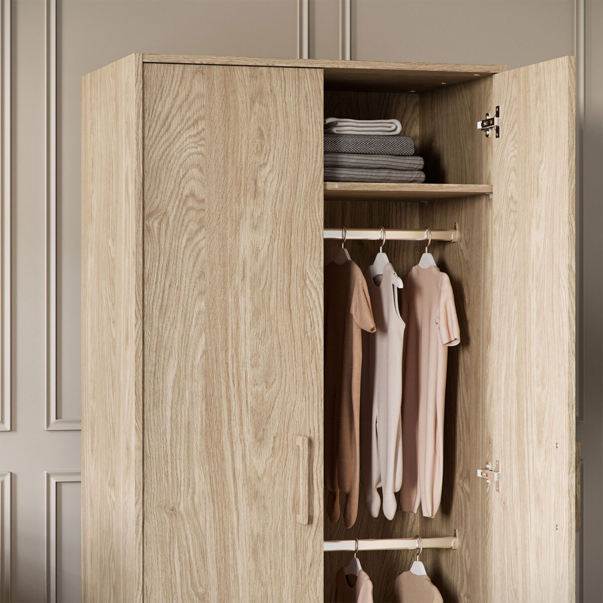 Silver Cross Geneva Wardrobe – Natural Oak