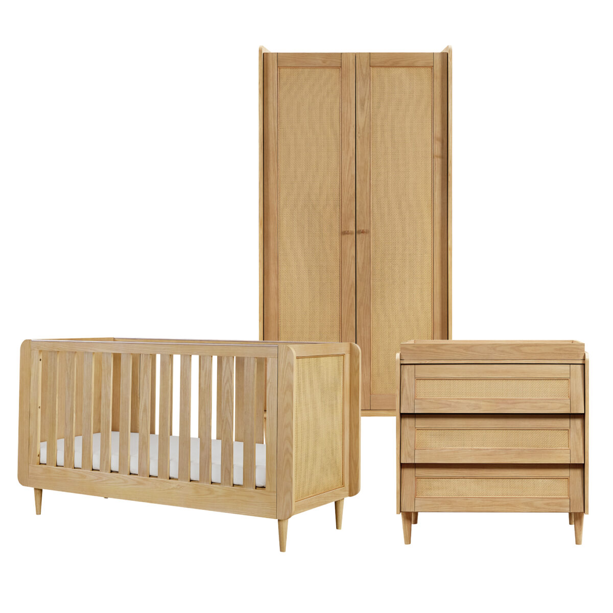 Japandi 3 Pcs Room Set Light Oak
