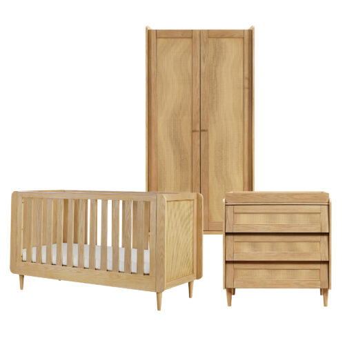 Japandi 3 Pcs Room Set Light Oak
