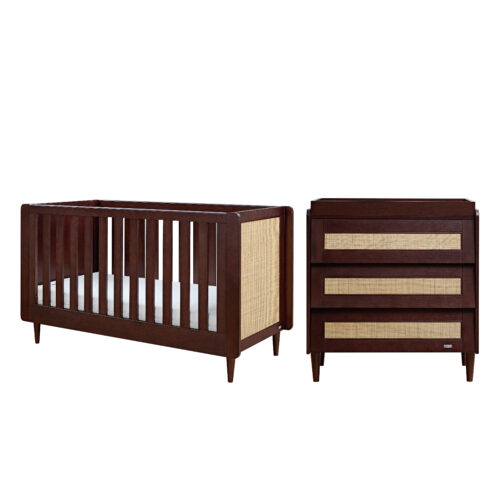 Japandi 2 Pc Room Set Warm Walnut