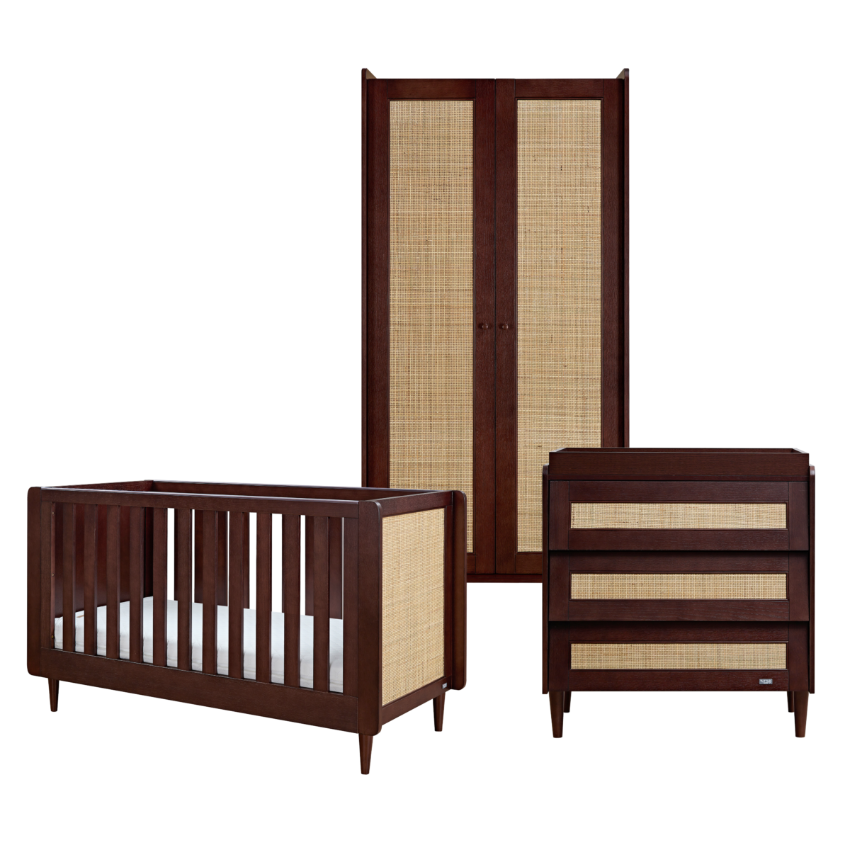 Japandi 3 Piece Set Warm Walnut