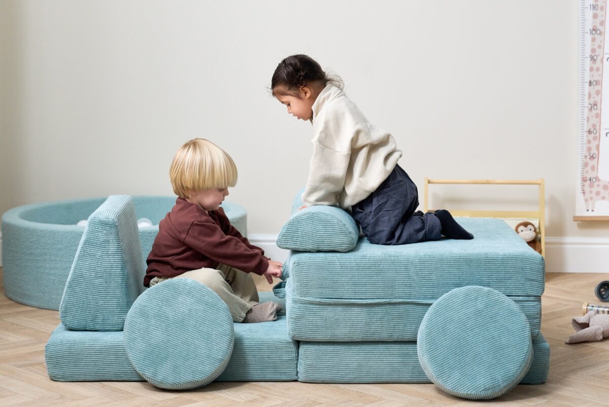 Playrama Montessori Kids Play Sofa ocean stone 19