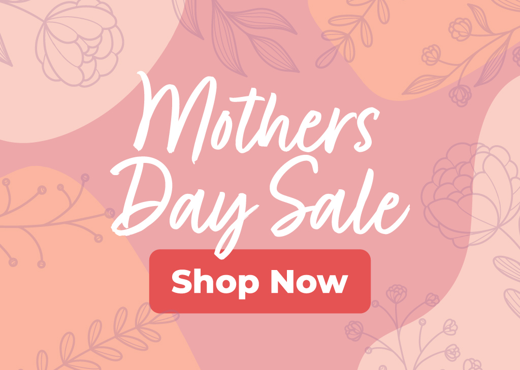 Olivers BabyCare Mother’s Day Sale banner with floral background and a red Shop Now button