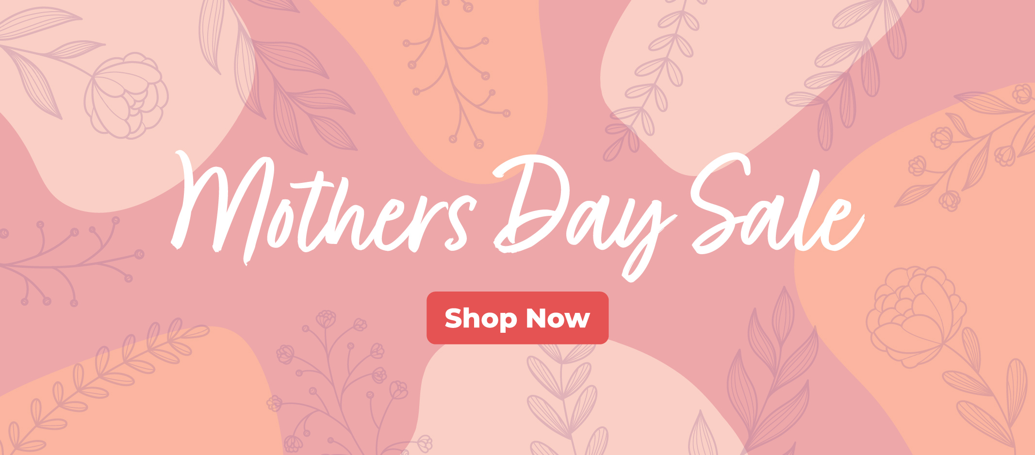Olivers BabyCare Mother’s Day Sale banner with floral background and a red Shop Now button