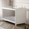Nursery room featuring a Silver Cross Valencia Cot Bed in White & Natural Ash