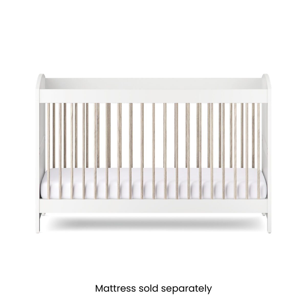 Silver Cross Valencia Cot Bed in White & Natural Ash