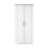 Silver Cross Valencia Wardrobe in White & Natural Ash with white back ground.