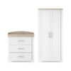 Silver Cross Valencia Dresser & Wardrobe Nursery Furniture Set – White & Natural Ash