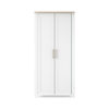 Silver Cross Valencia Wardrobe in White & Natural Ash with white back ground.