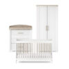 Silver Cross Valencia 3 Piece Nursery Furniture Room Set - White & Natural Ash