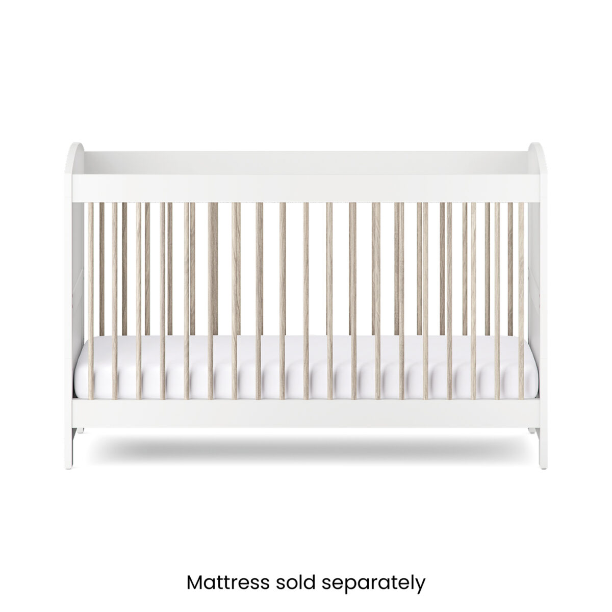 Silver Cross Valencia Cot Bed in White & Natural Ash