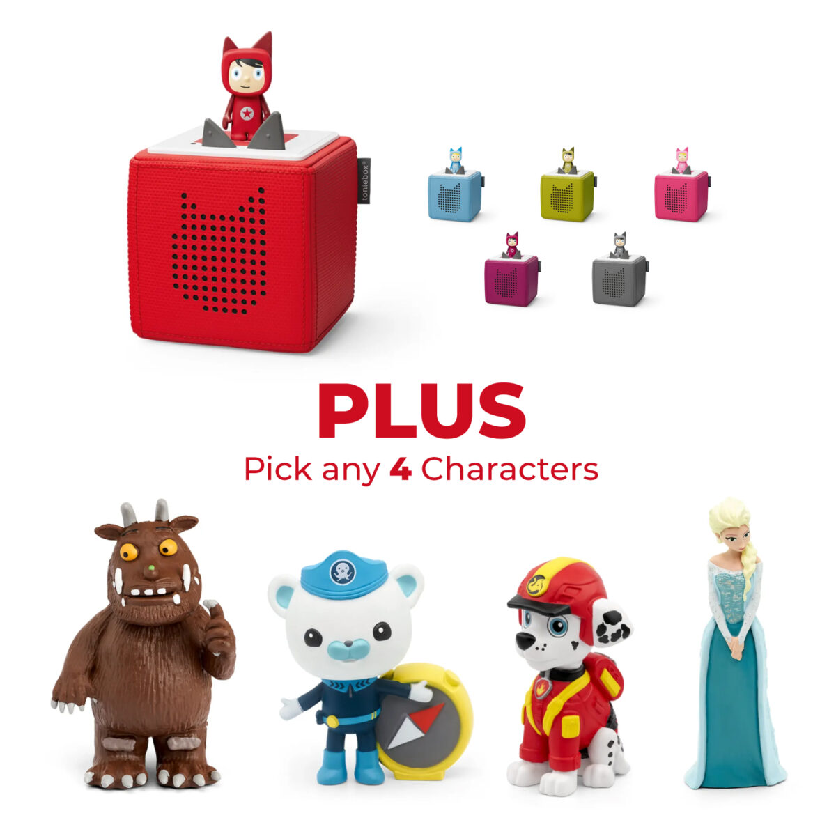Tonies Toniebox Starter Set + 4 Character Bundle