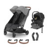 Uppababy Minu Duo Travel System with MESA i-Size Car Seat & Base – Greyson with Car Seat adapters & two bumper bars