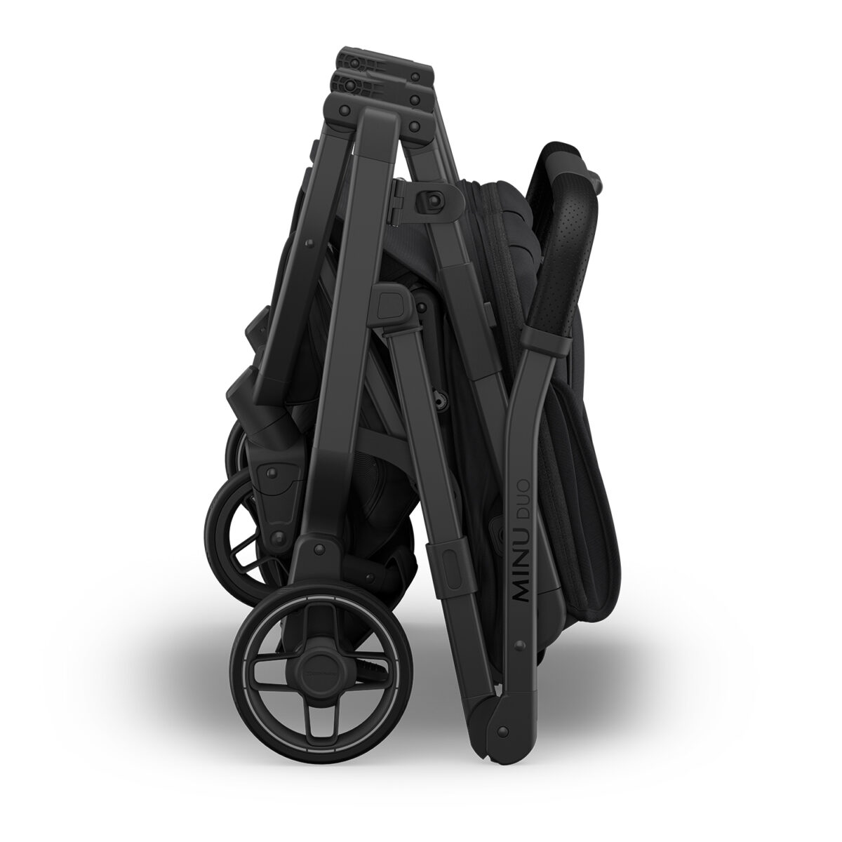 Uppababy Minu Duo Twin Pushchair Jake Black Folded