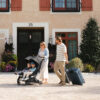 Uppababy-Minu-Duo-Twin-Pushchair-Jake-Black-Lifestyle-008-Two-Children-Upright-Seats-Extended-Hoods-Holiday-Travel