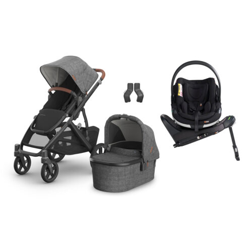 Uppababy Vista V3 Travel System with Besafe care seat & ISOFIX BASE - Greyson