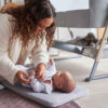 mamas and papas lua bedside crib grey 5
