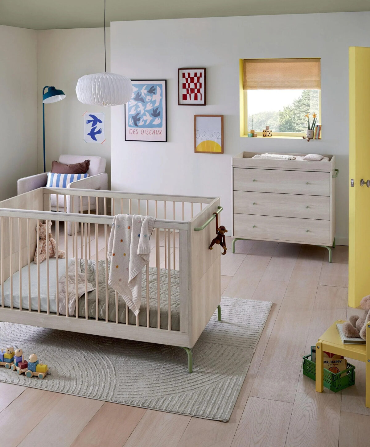 mamas papas kinlay 2 piece room set moss green 8