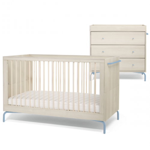 mamas papas kinlay 2 piece room set dusty blue