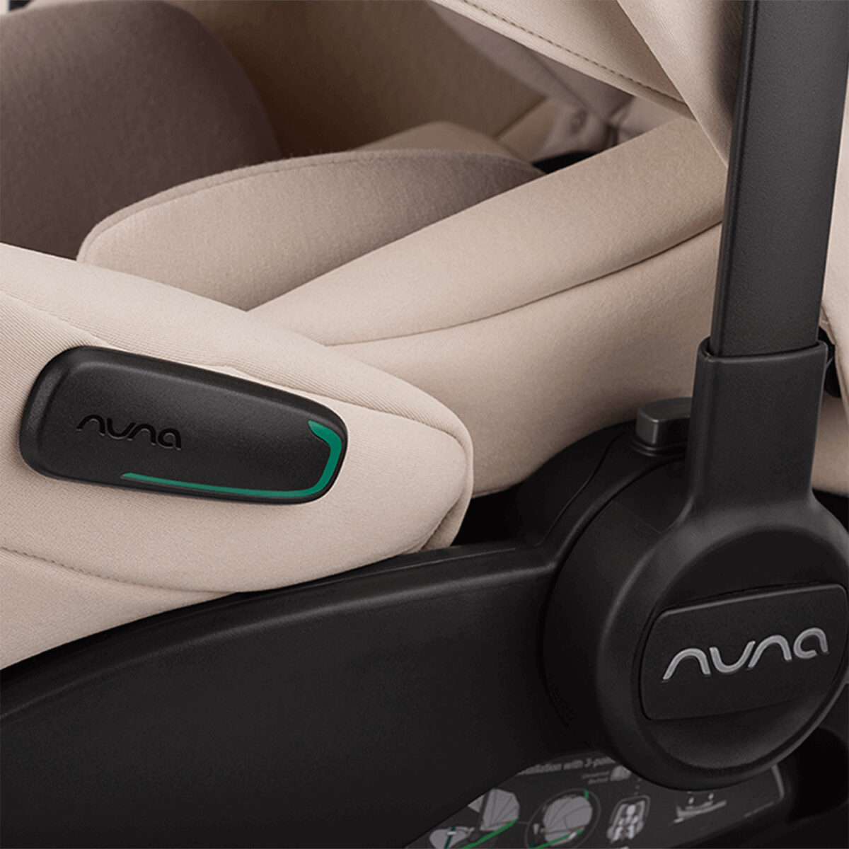Nuna MIXX NEXT with ARRA FLEX & Base Curv - Biscotti 9