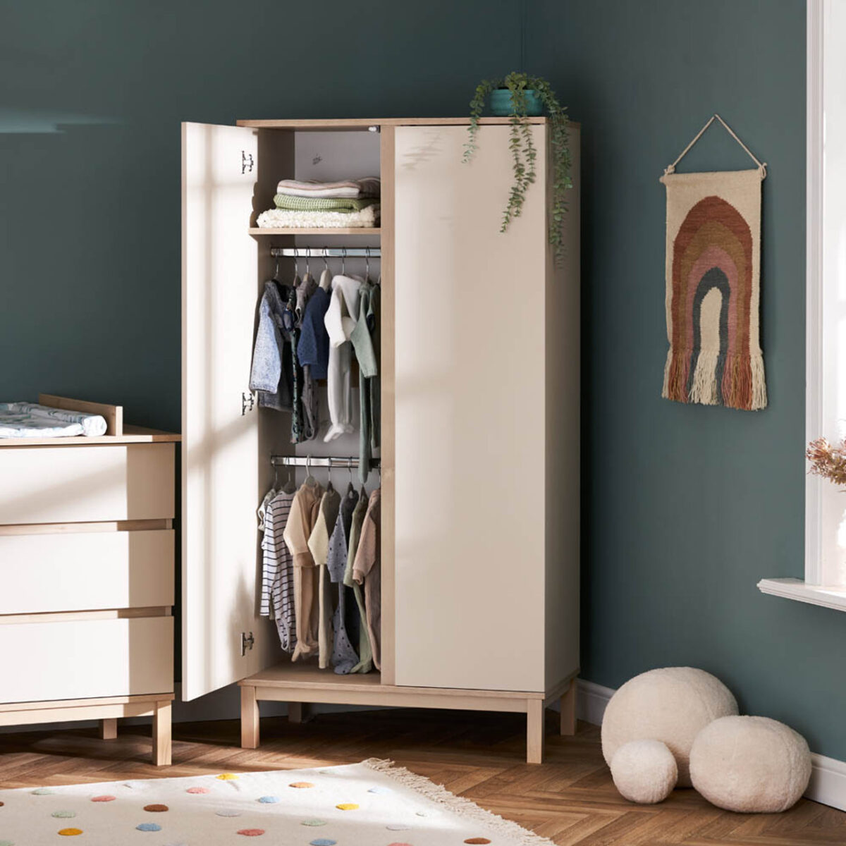 obaby astrid double wardrobe satin 4
