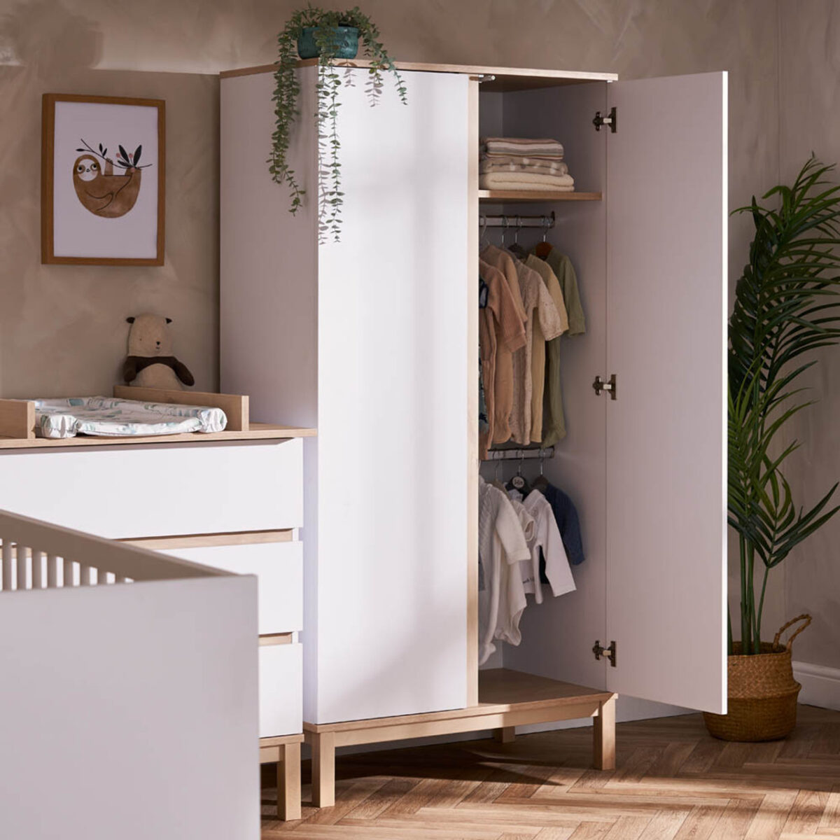 Obaby Astrid Double Wardrobe White 2