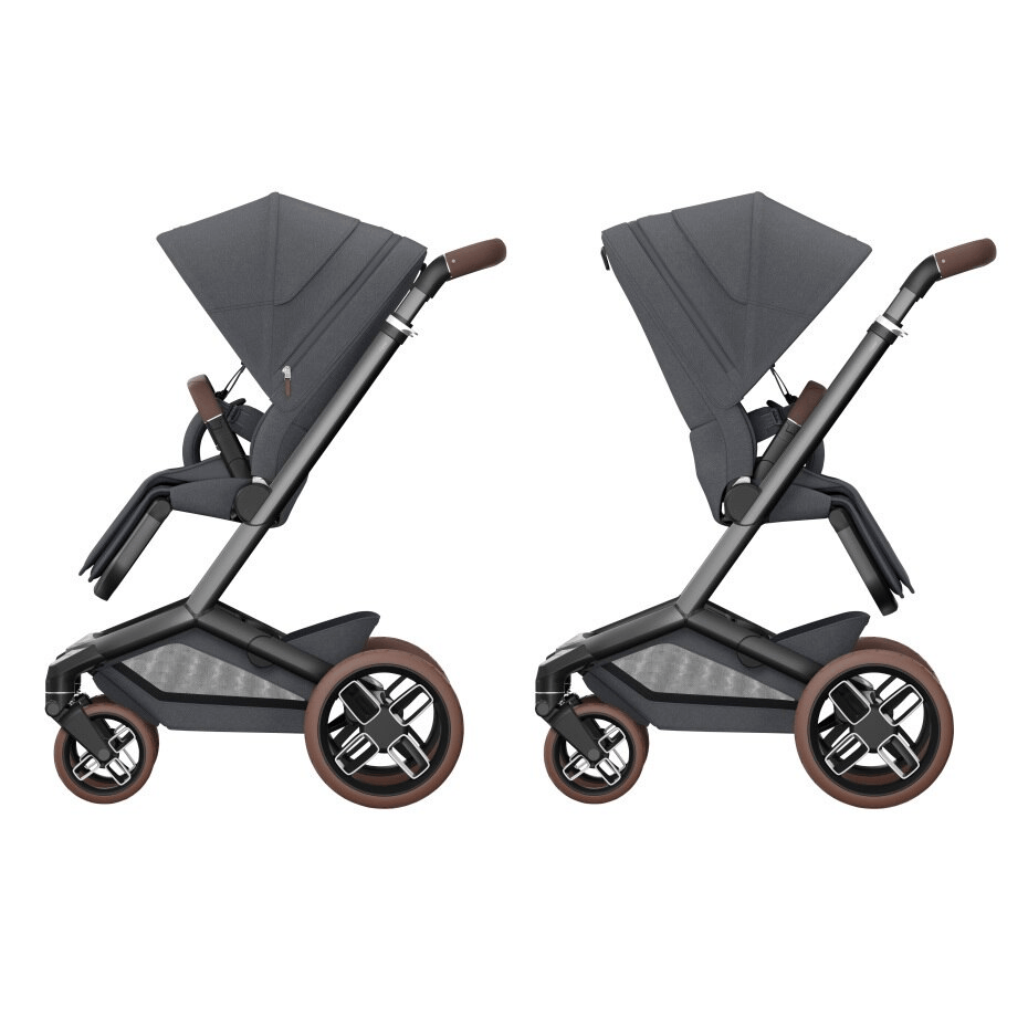 Maxi-Cosi Fame 7 Essential Bundle - Pushchair & Carrycot - Twillic Graphite 7