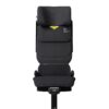 Axkid Up child car seat fully upright, extended backrest for growing kids, black ergonomic cushioning.