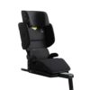 Reclined Axkid Up booster seat with padded support, safety-tested high back car seat for growing children.