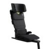 Fully upright Axkid Up High Back booster seat in black, showing extended backrest and seat cushion.